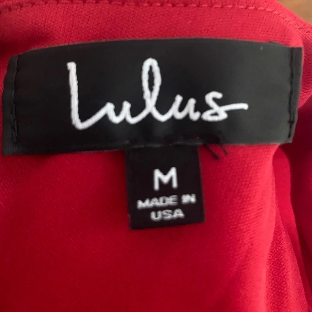 NWT RED BACKLESS LIVING FOR LOVE ROMANCE FIT & FLARE MINI DRESS LINED LULUS M - Picture 8 of 10